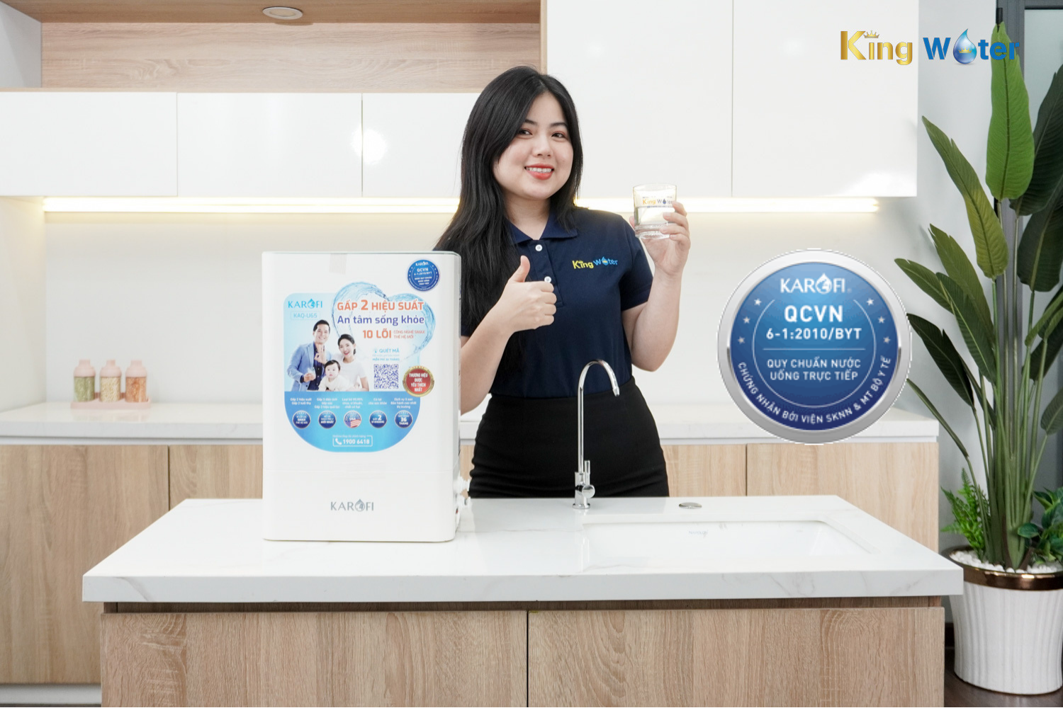 Nước sau lọc đạt chuẩn nước đóng chai QCVN 6-1:2010 BYT KAQ-U65