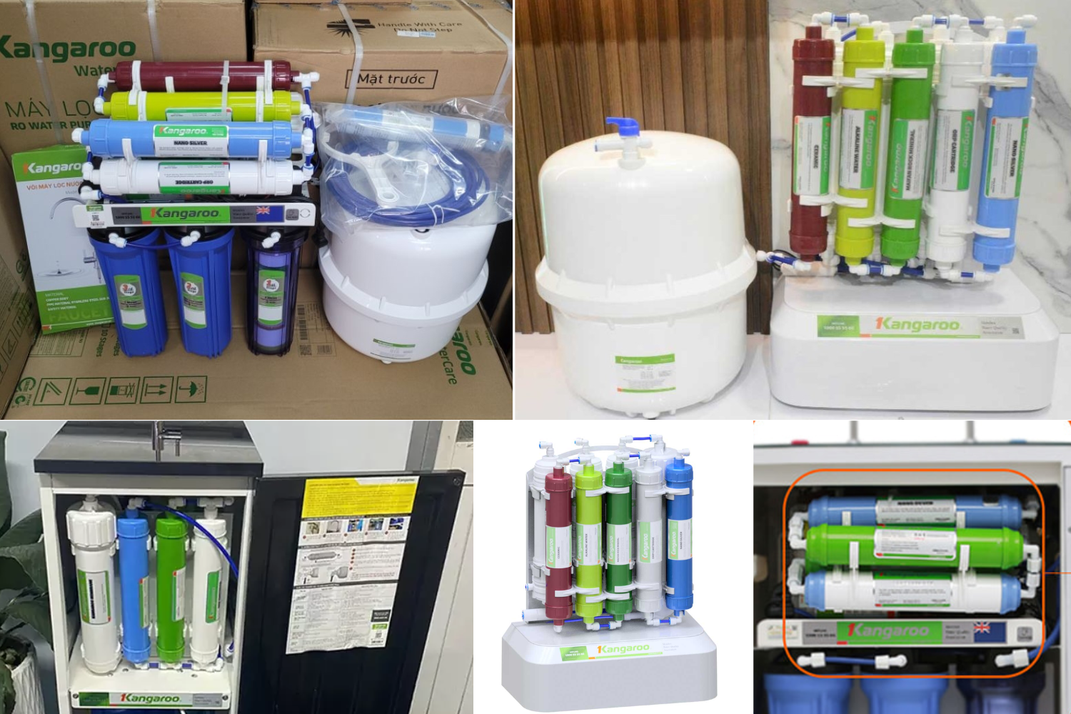 Thay đồng bộ combo 5 lõi chức năng Kangaroo màu để đảm bảo hiệu suất