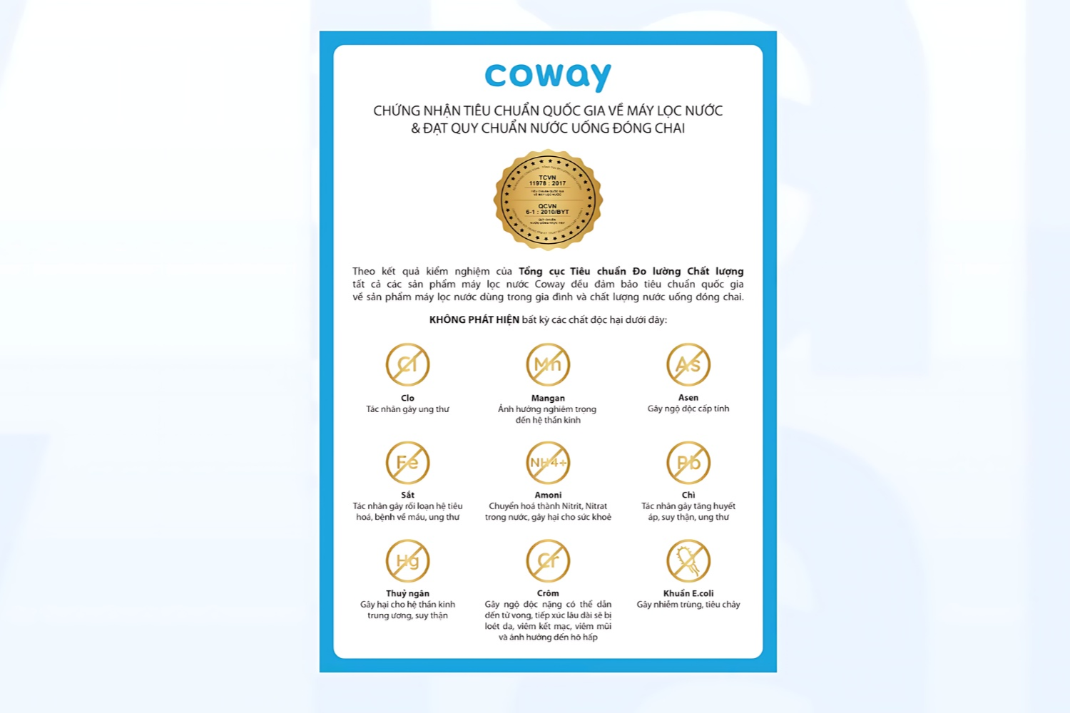 Coway áp dụng các biện pháp quản lý chặt chẽ trong suốt quá trình sản xuất