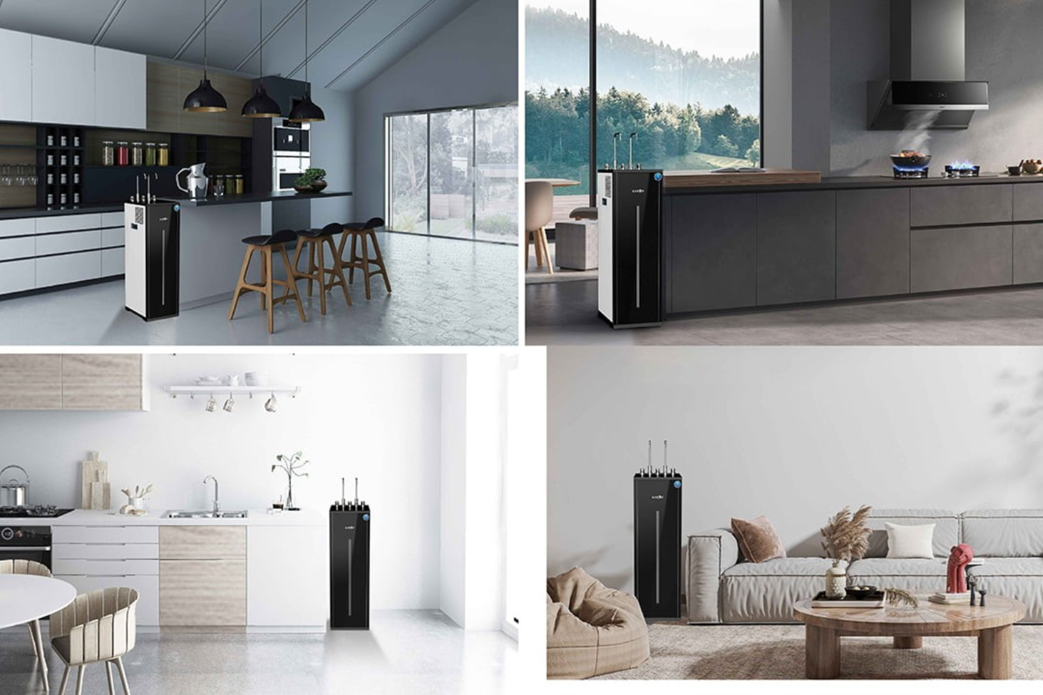 Máy lọc nước ro Karofi KAD-L56 được thiết kế theo phong cách tối giản đương đại