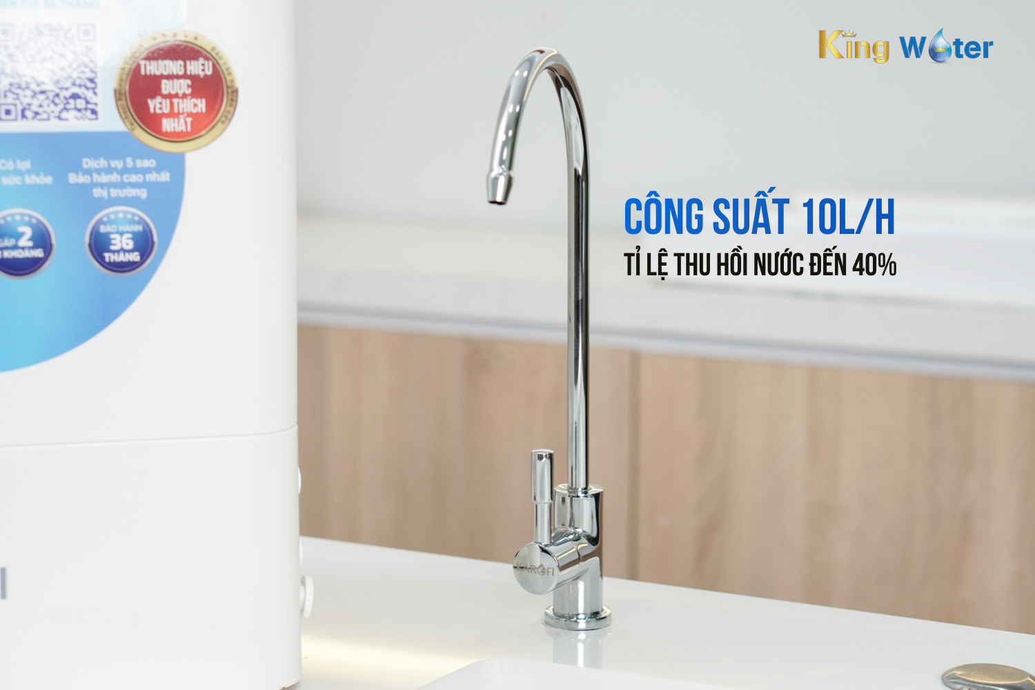 KAQ-U65 công suất lọc đạt 10L/giờ