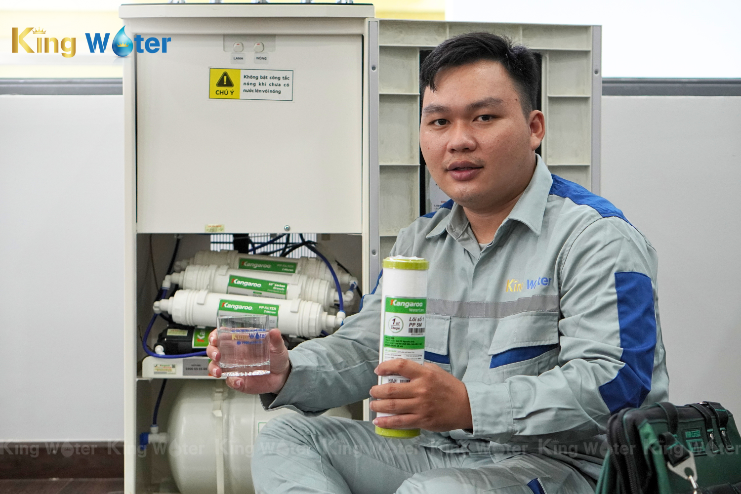 KingWater có hơn10 năm kinh nghiệm thực tế trên hàng nghìn model máy lọc nước Kangaroo