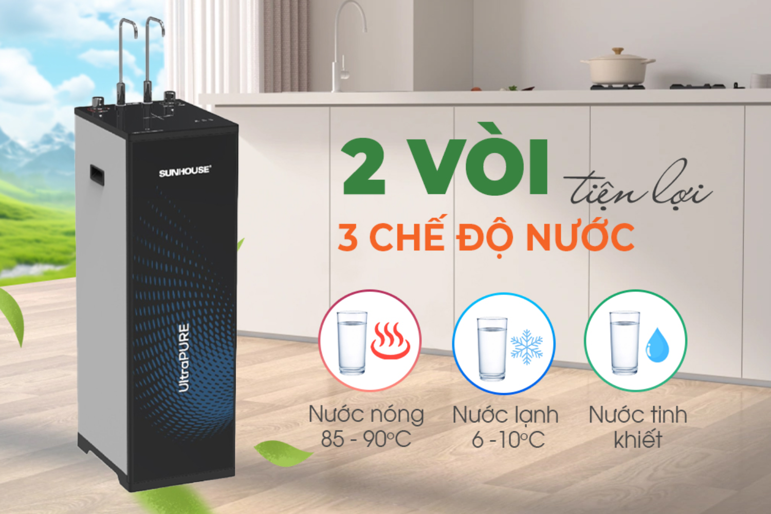 Máy lọc nước RO UltraPure Sunhouse&nbsp;SHA76620KL là giải pháp hoàn hảo cho gia đình