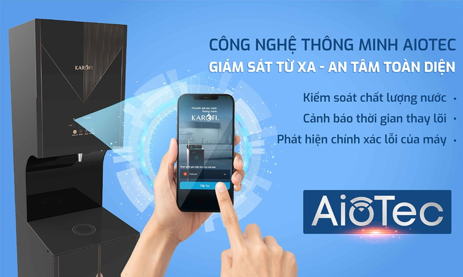 Ứng dụng AIoTec hỗ trợ chủ động kiểm soát chất lượng nước từ xa