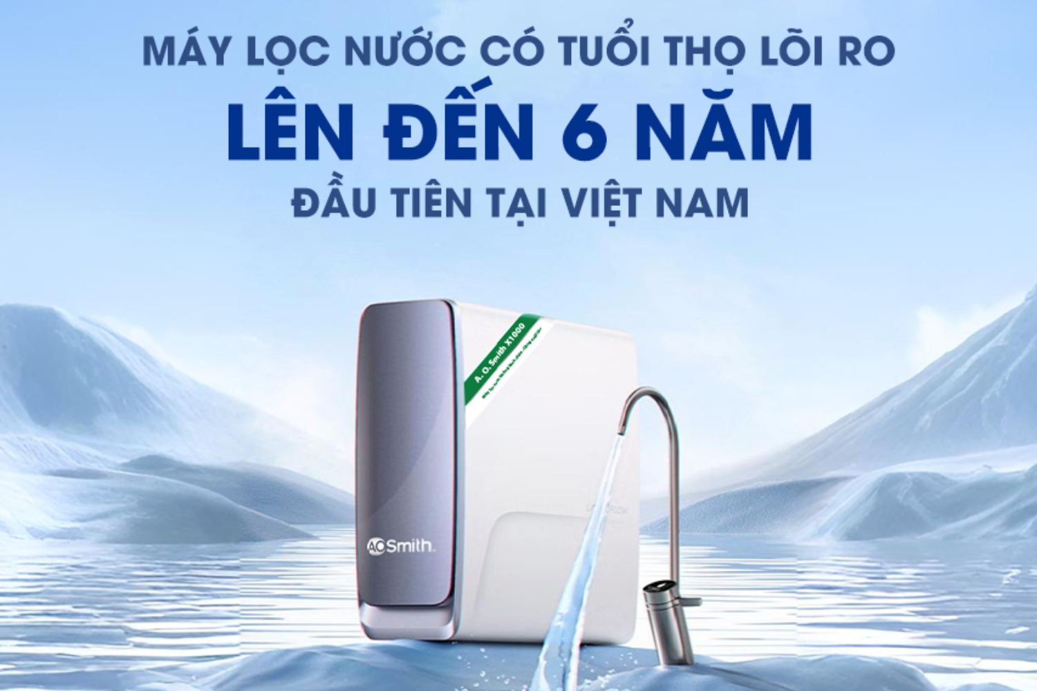 Máy lọc nước A. O. Smith X1000 thiết lập một chuẩn mực mới về hiệu suất, sự bền bỉ