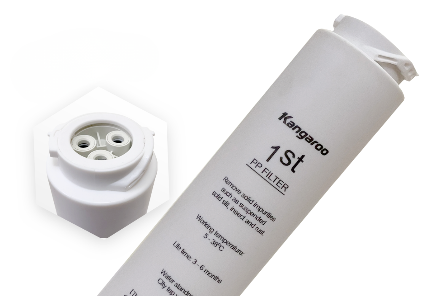 Hệ thống lọc thô của Kangaroo&nbsp;KG100HU thiết kế dạng&nbsp;cụm xoay