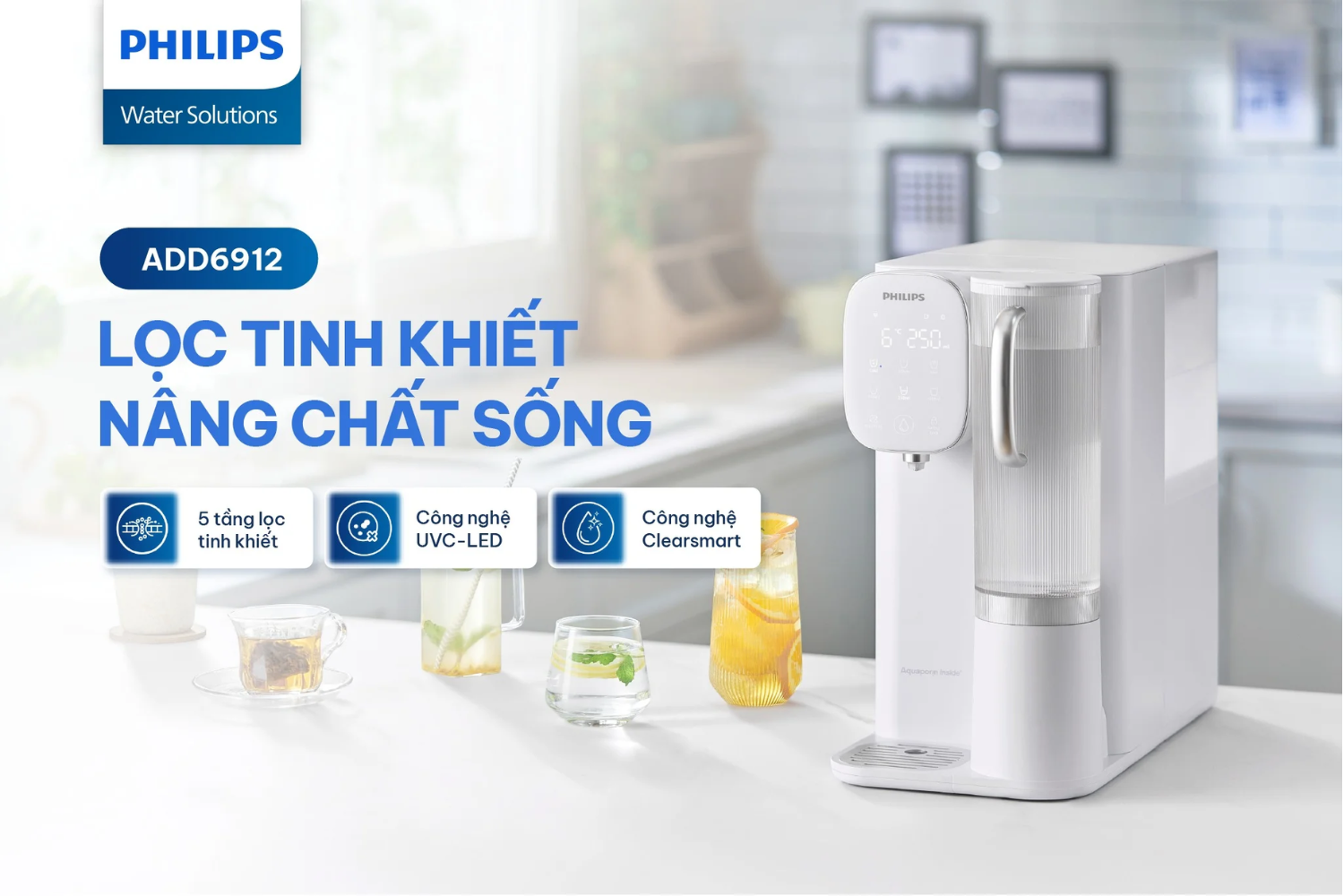 Philips ADD6912WH/74 sở hữu thiết kế tối giản đặc trưng