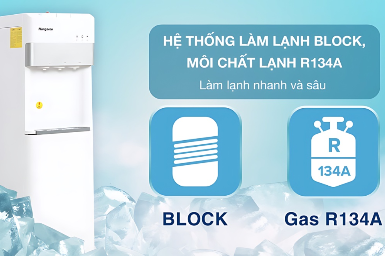 Kangaroo KG56A3 được trang bị công nghệ làm lạnh sâu Block tiên tiến