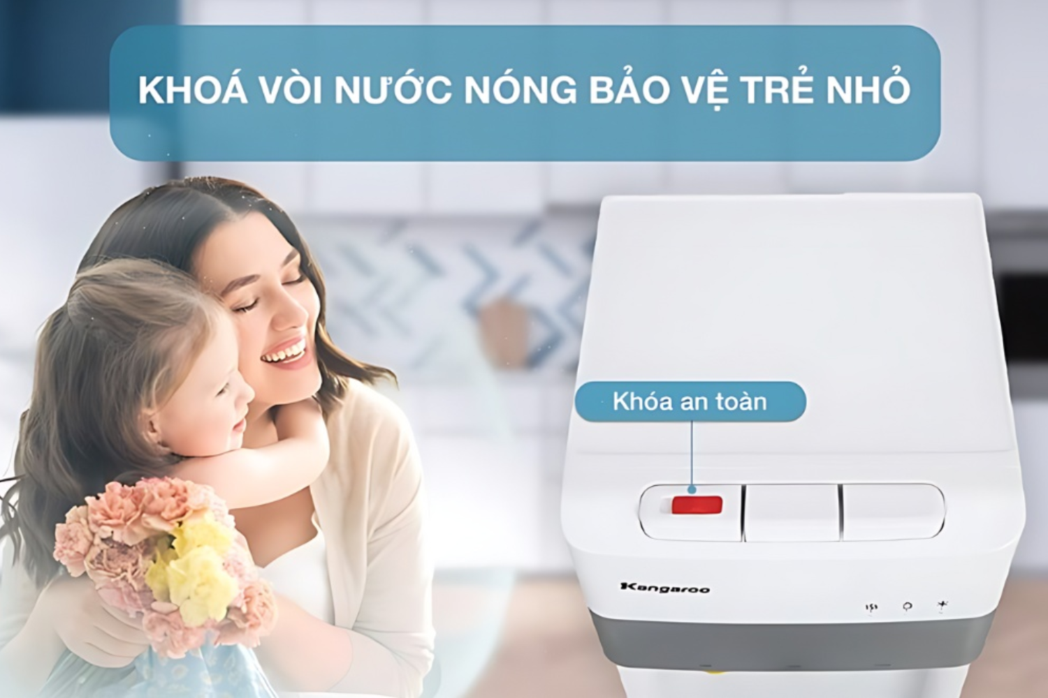 khóa nước nóng an toàn rất quan trọng để ngăn ngừa tai nạn bỏng