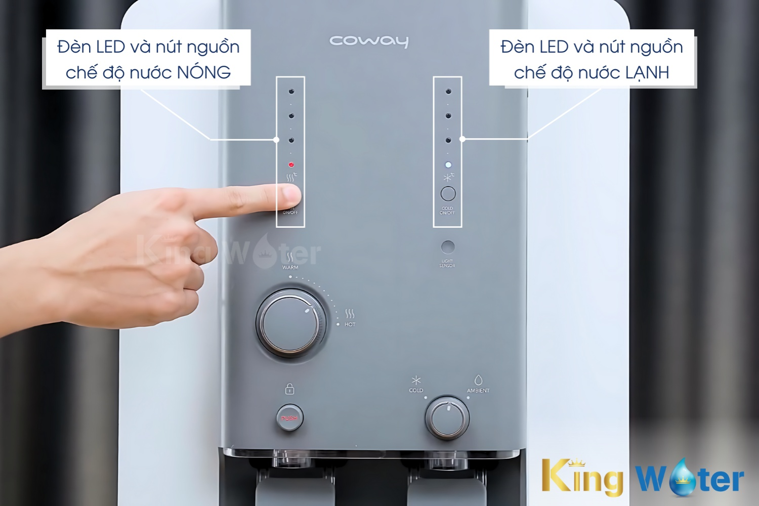 Dãy đèn LED hiển thị trực quan nhiệt độ và mực nước