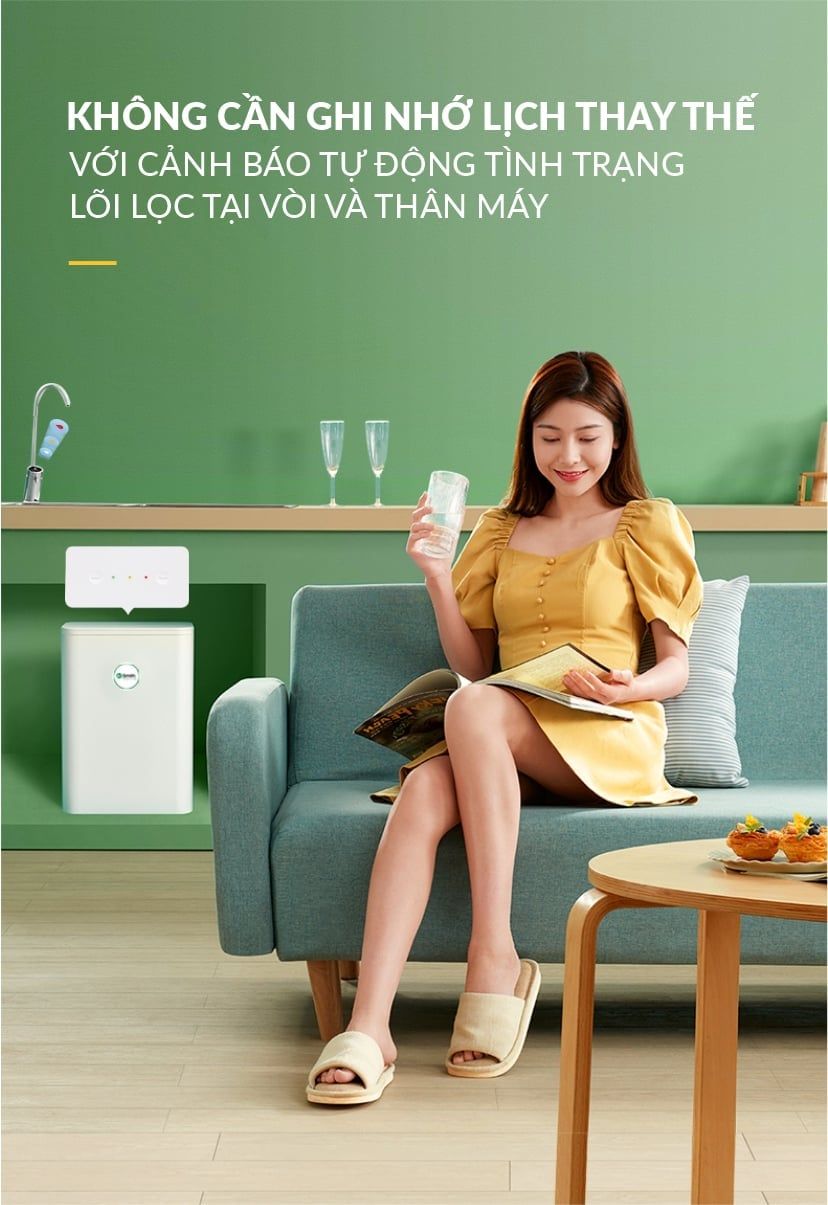 Máy lọc nước A. O. Smith S400 được trang bị một hệ thống&nbsp;cảnh báo thay lõi lọc tự động