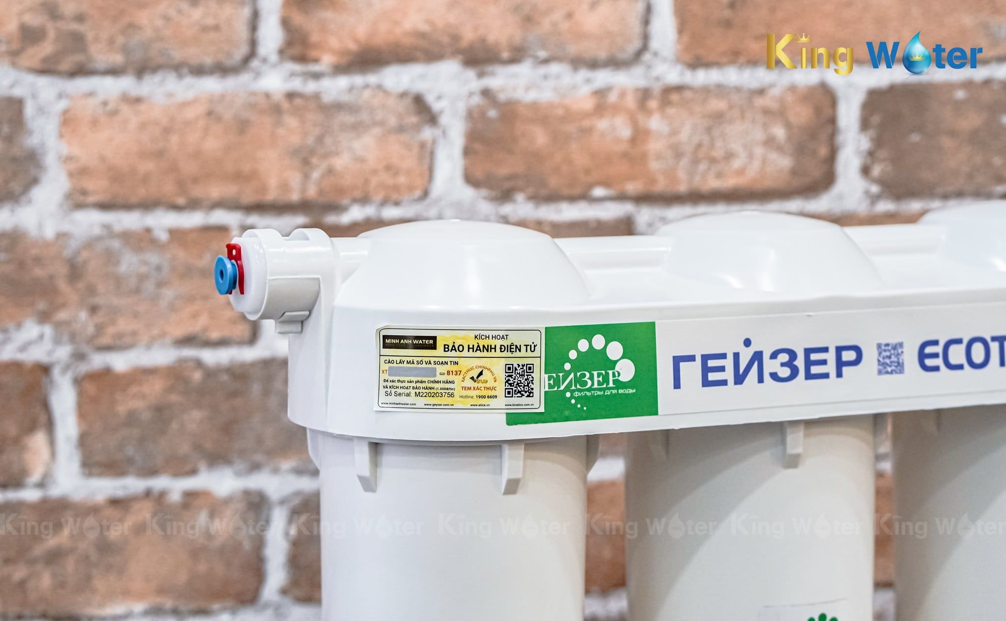 Kích hoạt bảo hành điện tử để xác minh máy lọc nước Geyser Ecotar 2 chính hãng nhập khẩu Nga