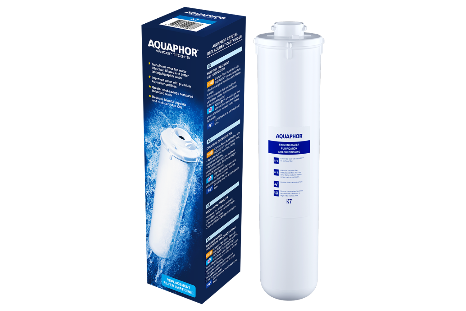 Lõi Aquaphor K7 được thiết kế để đảm nhiệm bước lọc cuối cùng