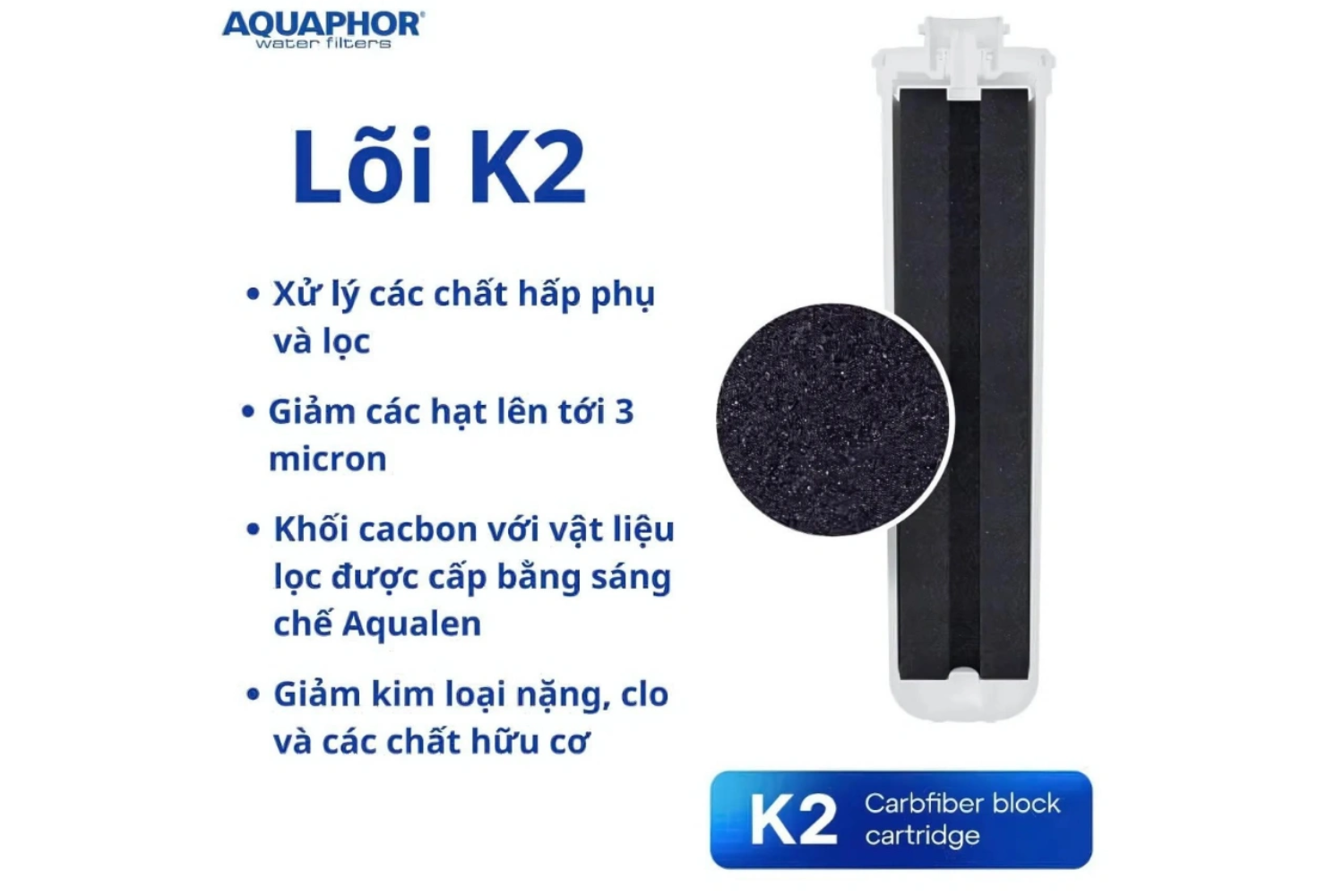 Bộ lọc K2 có nhiệm vụ chặn các tạp chất lớn