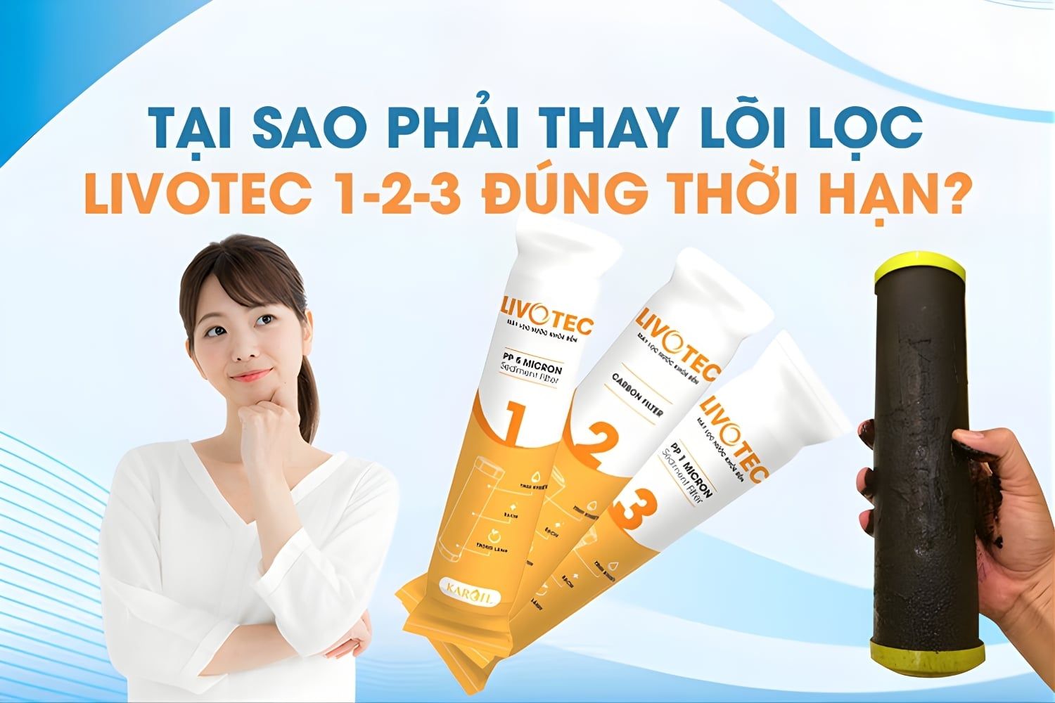 Bộ lõi lọc Lovitec 1,2,3 cần thay thế định kỳ để đảm bảo hoạt động với công suất tối đa