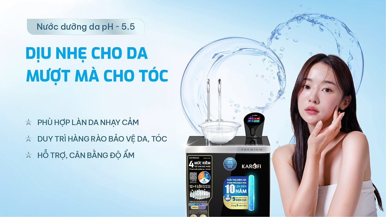 Nước dưỡng da pH~5.5 bí quyết chăm sóc da và tóc từ nguồn nước tinh khiết