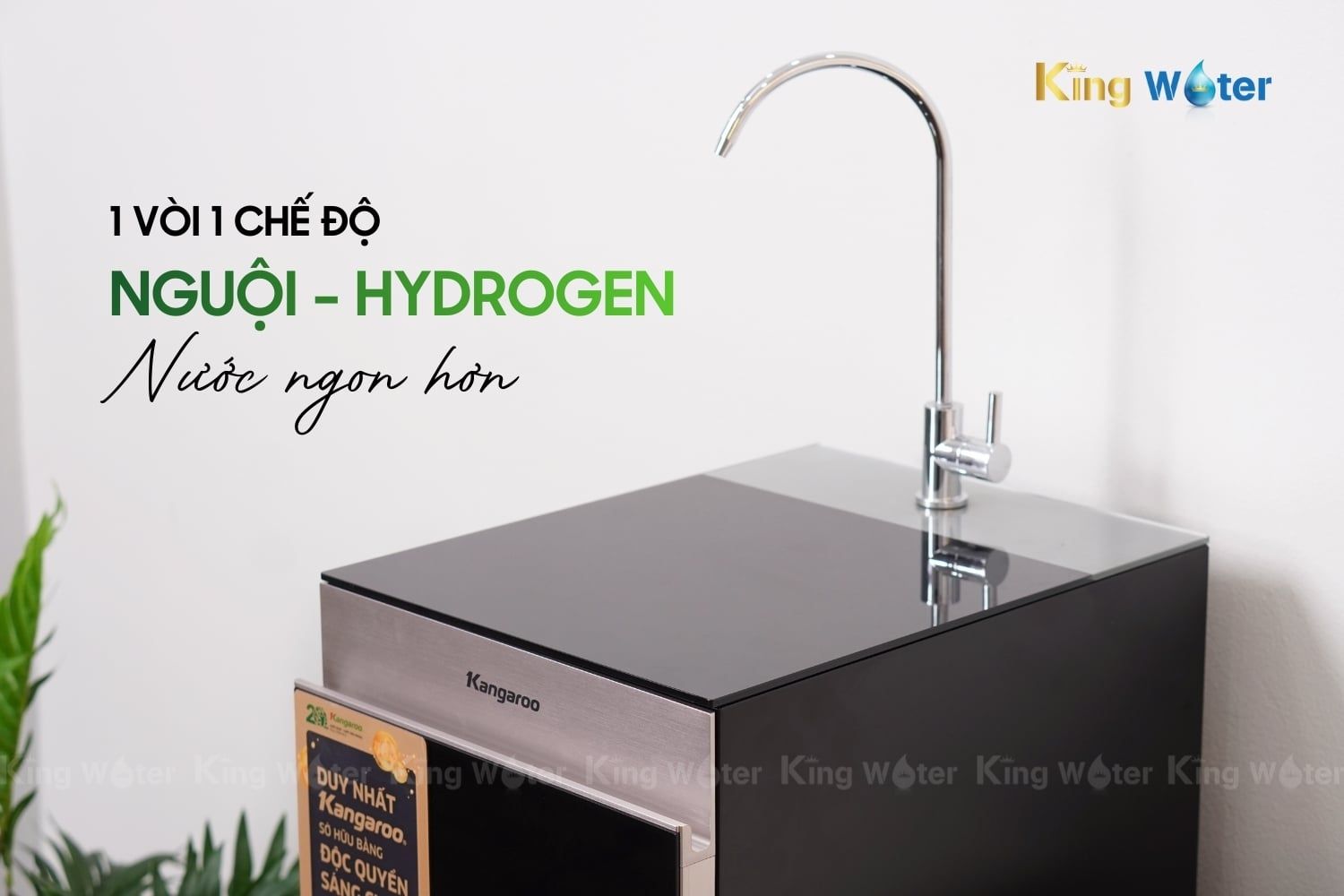 Máy lọc nước Kangaroo KG100H tích hợp 1 vòi 1 chế độ Nguội cung cấp Hydrogen