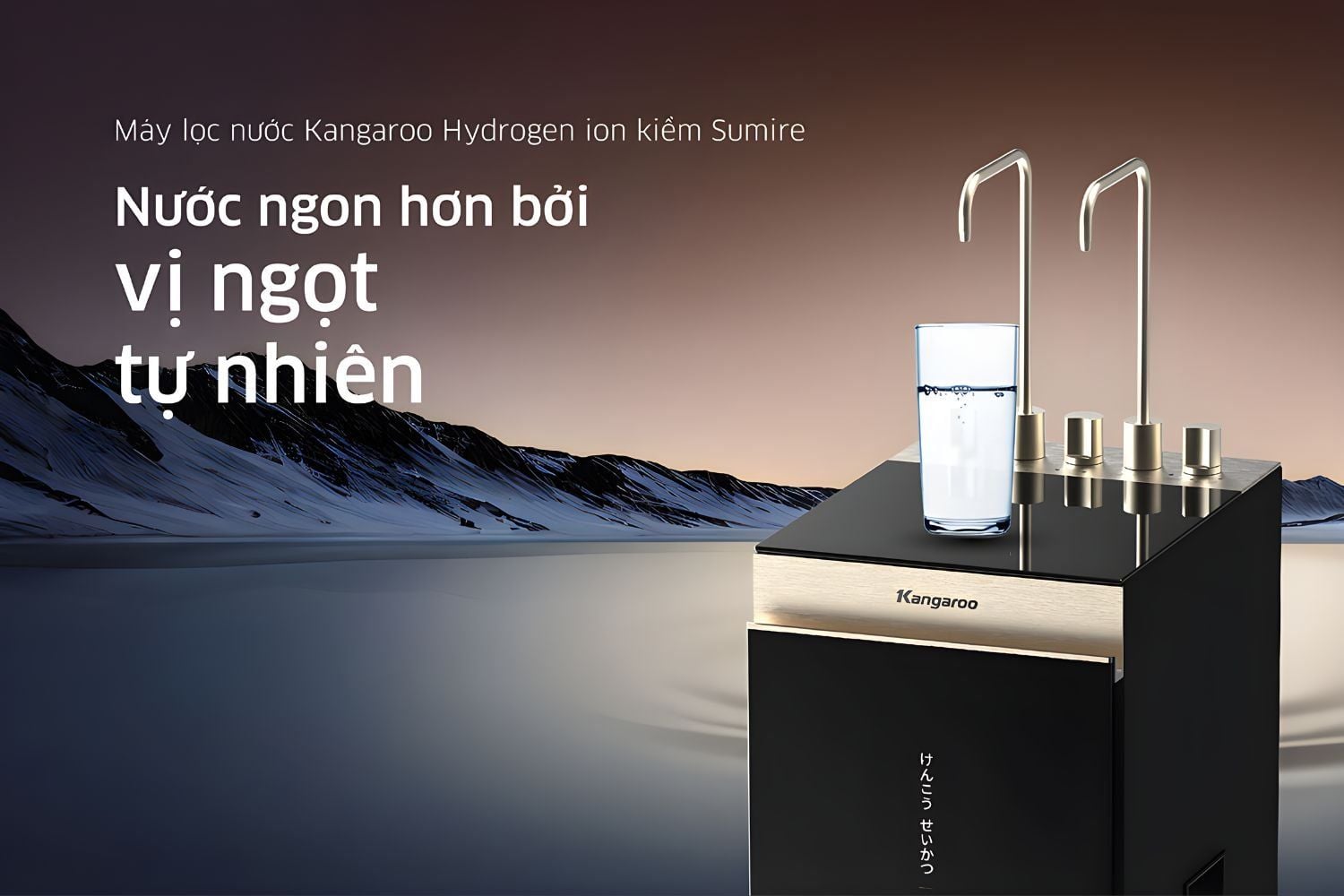 Kangaroo KGHC13A2 tạo ra nguồn nước có vị ngọt tự nhiên