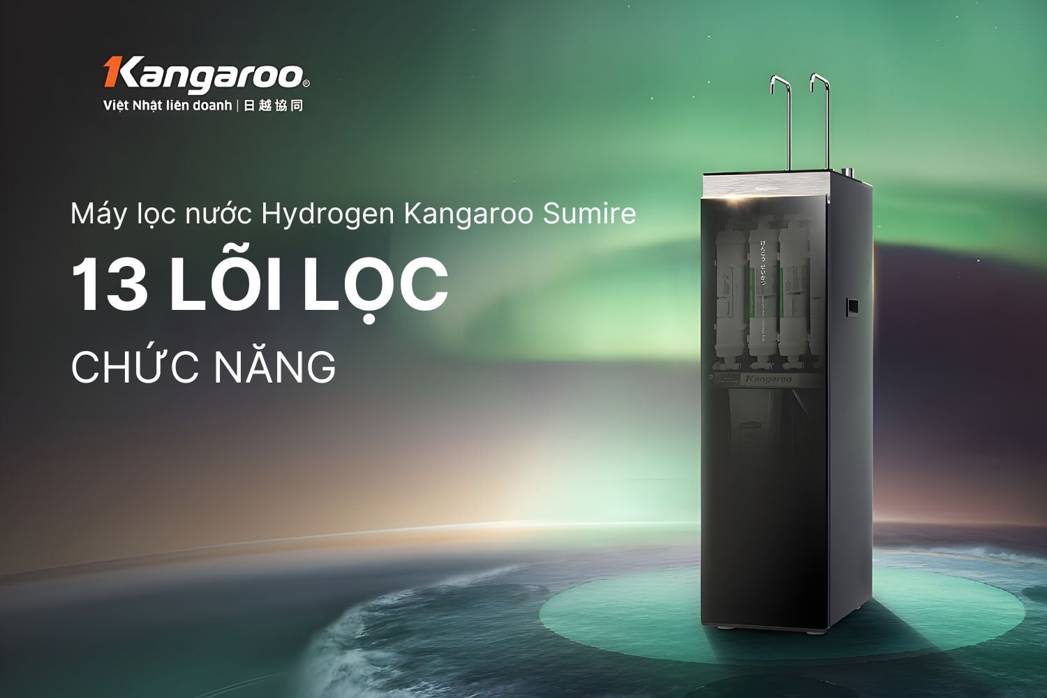 Hệ thống 13 lõi lọc thế hệ mới, gấp đôi khoáng chất