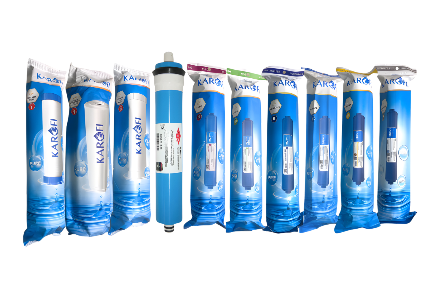 Combo 10 lõi lọc Karofi lắp được cho các dòng máy RO là gì?