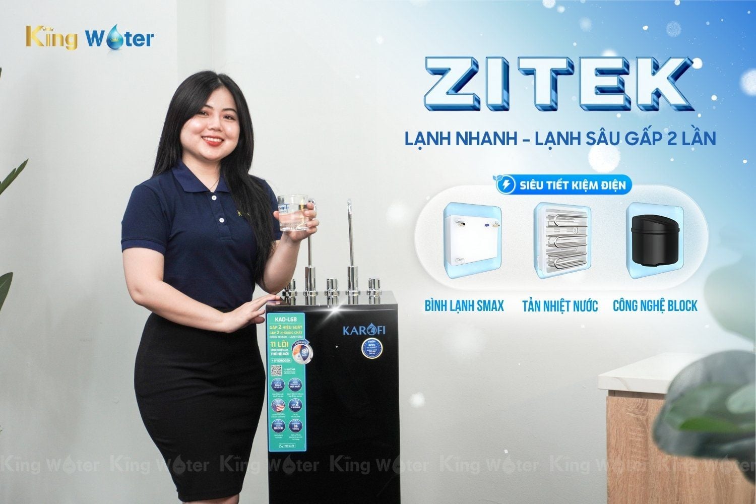 Công nghệ làm lạnh Zitec hiện đại, lạnh nhanh gấp 2 lần