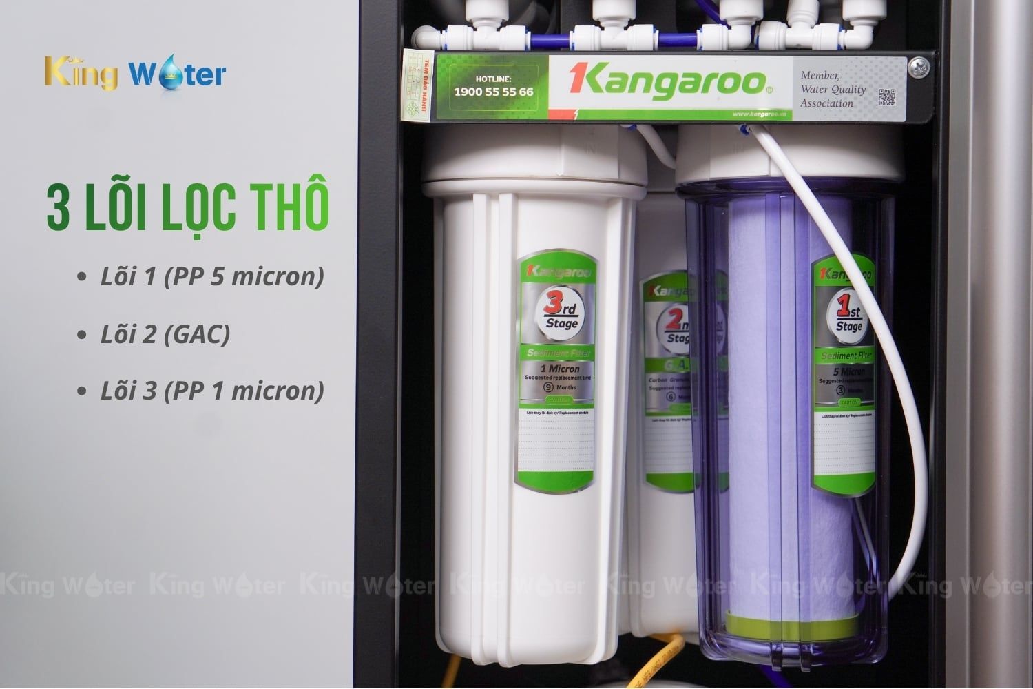 Cụm lõi lọc thô của máy Kangaroo Sumire Hydrogen nóng lạnh KG11A16