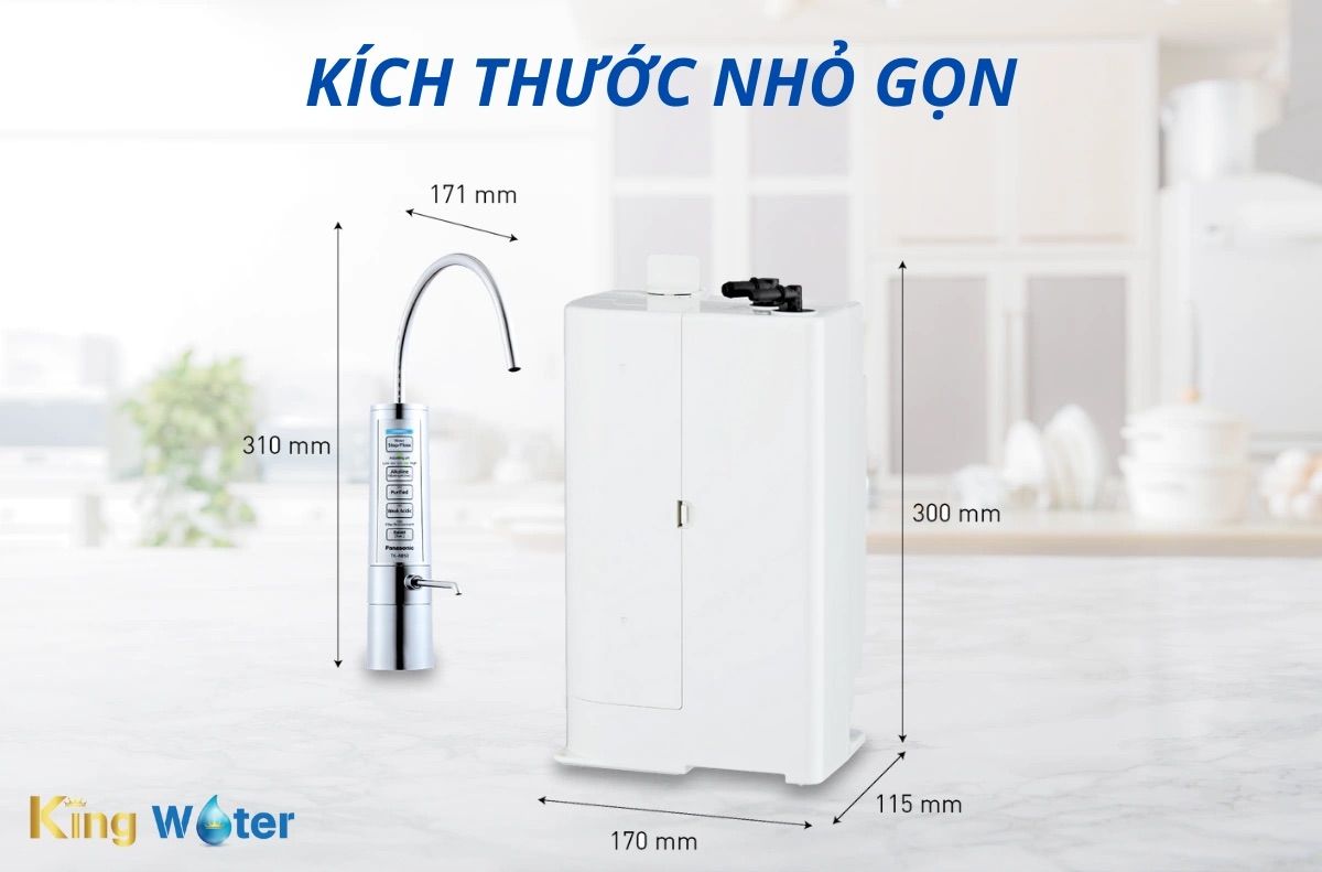 Máy lọc nước ion kiềm Nhật Bản Panasonic TK-AB50 sở hữu thiết kế tinh tế và gọn nhẹ