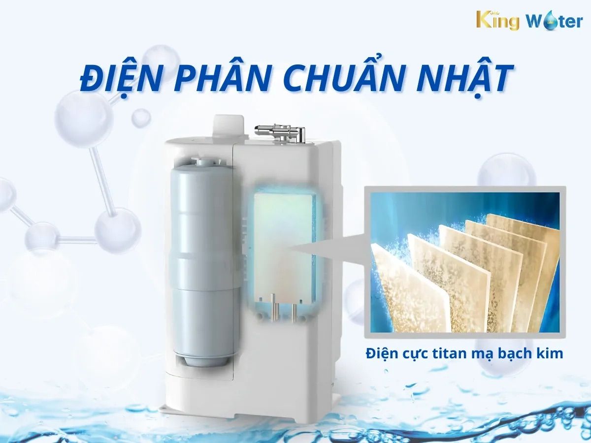 Panasonic TK-AB50 sở hữu 05 tấm điện cực titan mạ bạch kim