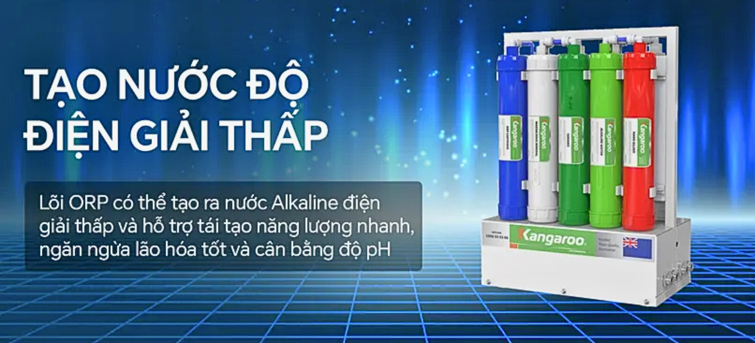 Lõi ORP tạo kiềm dựa vào phản ứng tự nhiên của vật liệu