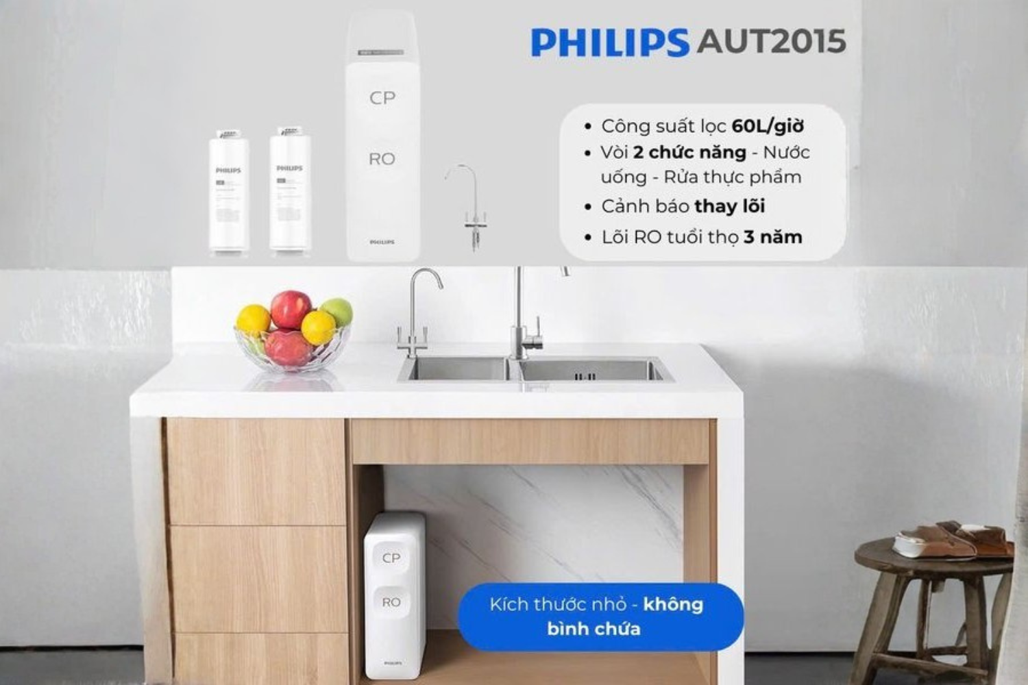 Dòng Philips&nbsp;AUT2015 hướng tới không gian bếp tối giản