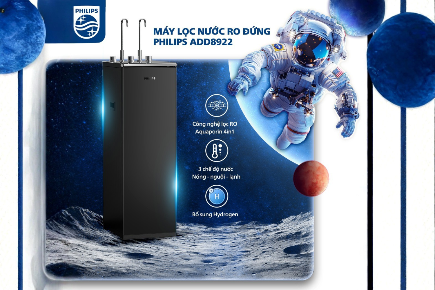 Máy RO Philips nóng – lạnh là dòng máy lọc nước cao cấp