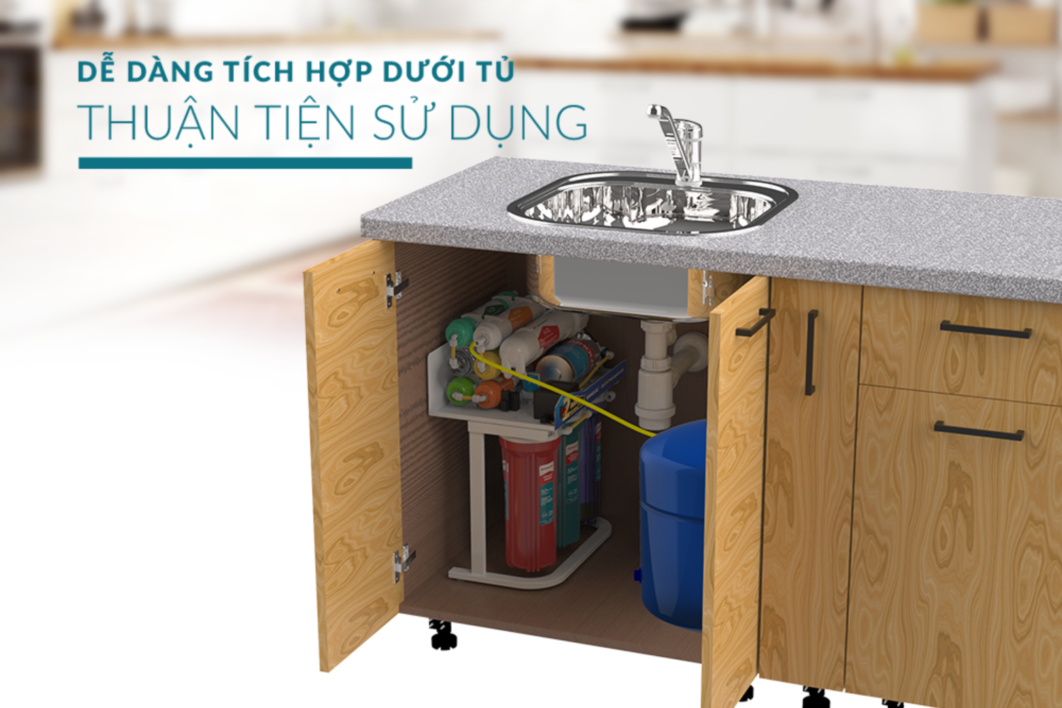 Dòng máy để gầm không tủ  thích hợp lắp âm tủ bếp hoặc dưới chậu rửa