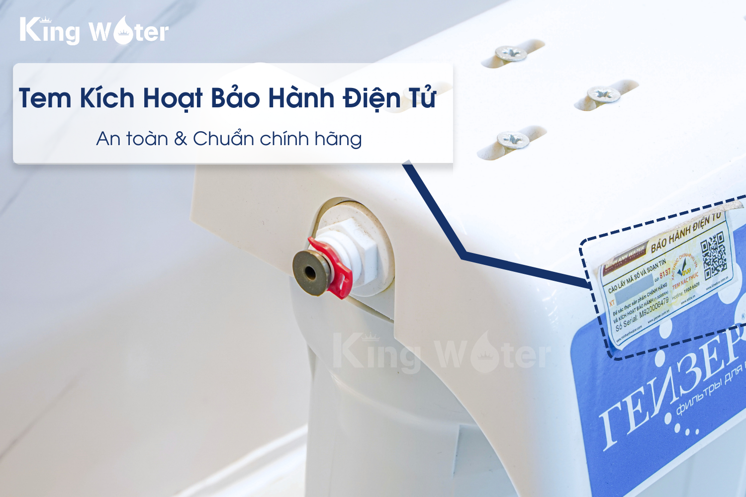 Geyser Việt Nam có hệ thống bảo hành điện tử dựa trên mã số Series dán trên thân máy