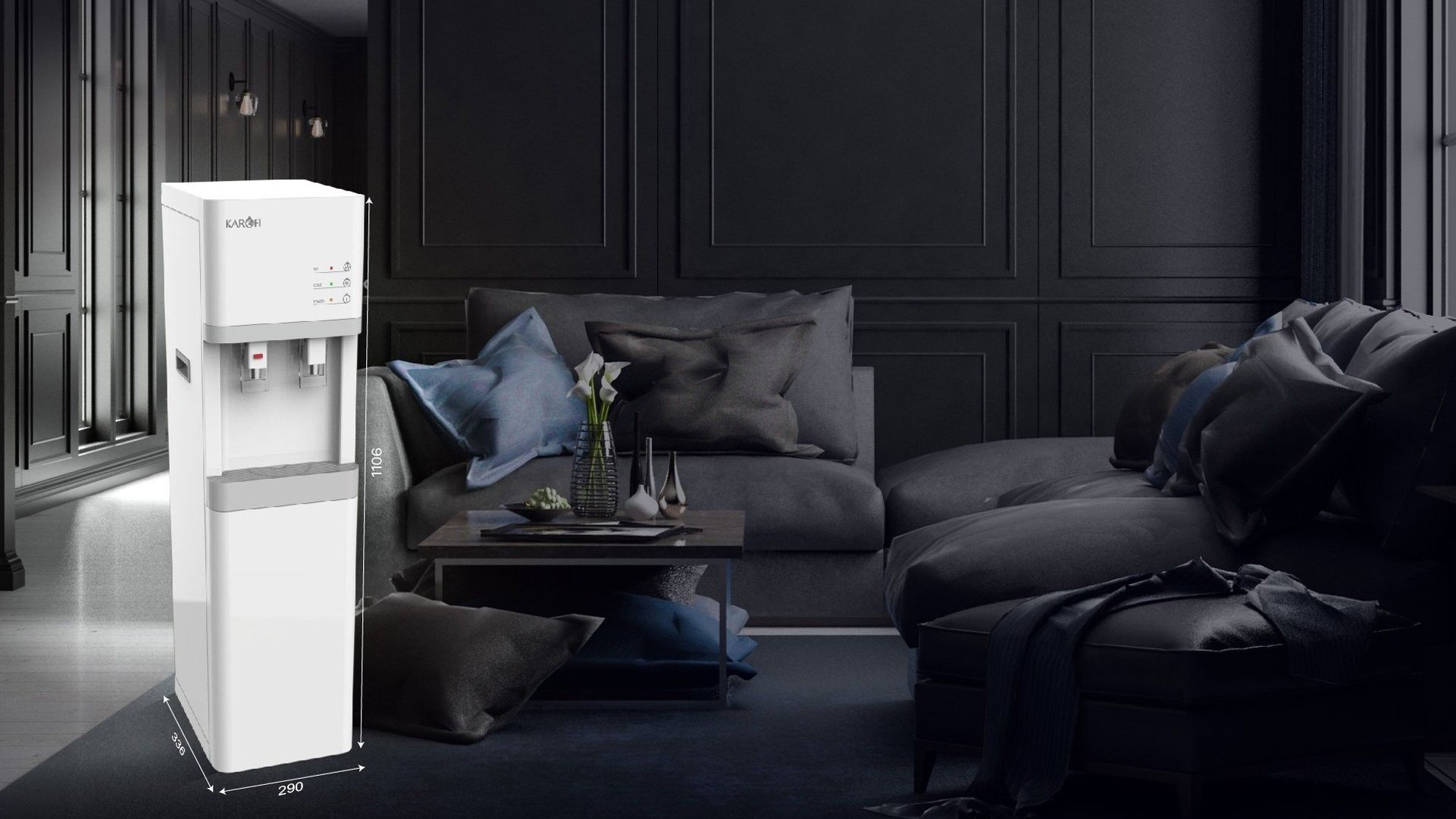 Karofi HCV200RO có thiết kế tinh tế, phù hợp mọi không gian