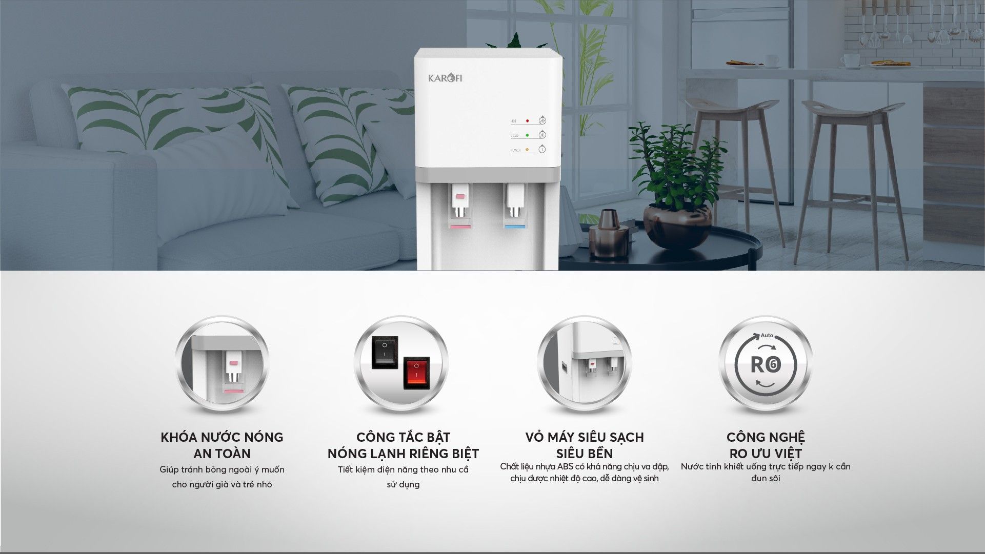Karofi HCV200RO có nhiều tính năng thông mình