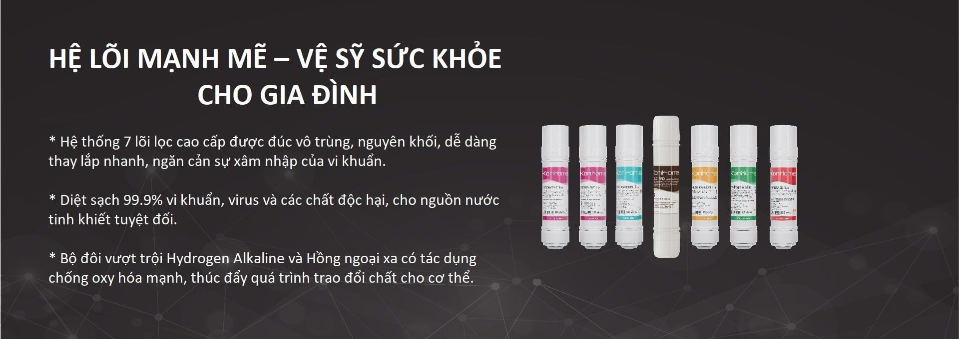 Hệ thống 7 cấp lọc cao cấp Hàn Quốc – Bảo vệ toàn diện nguồn nước