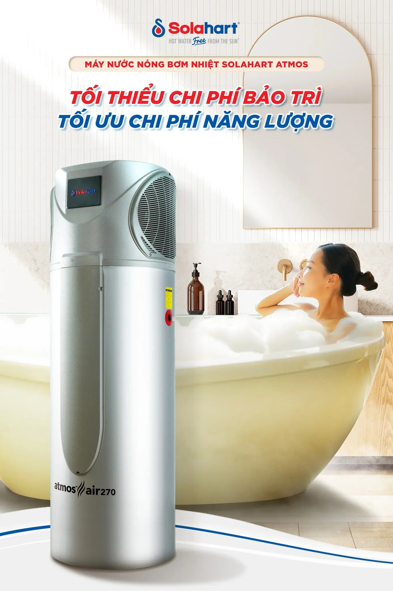 Máy bơm nhiệt Heat Pump Solahart ATMOS AIR 270L