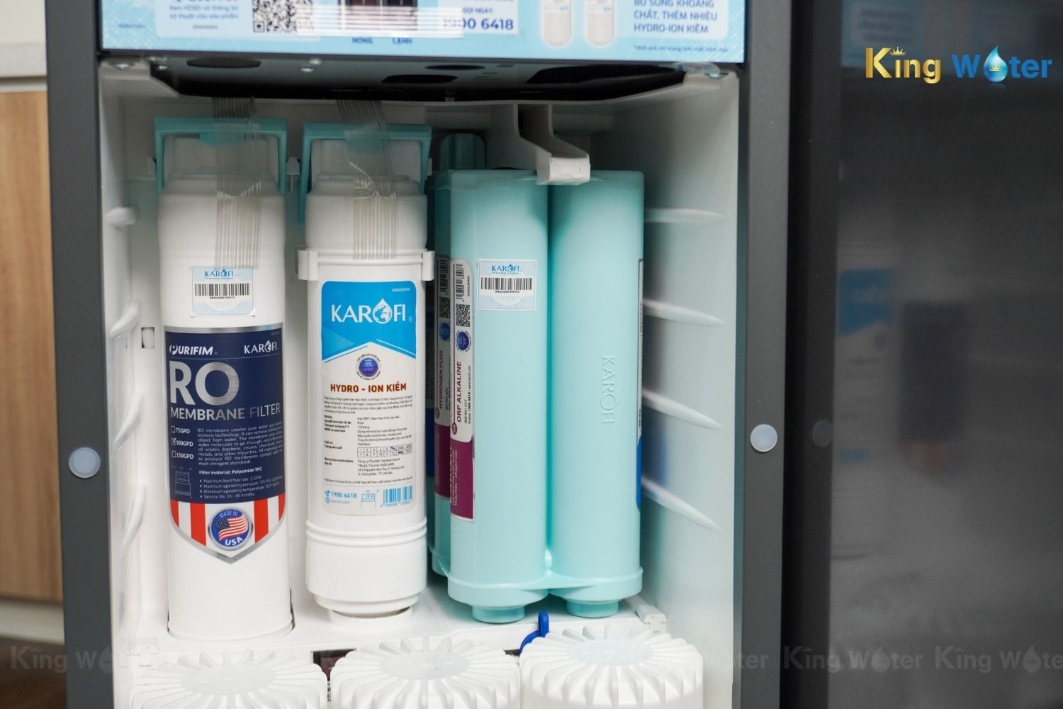 Hình thực tế bộ hệ lõi chức năng 6.2, lõi RO và lõi Hydrogen