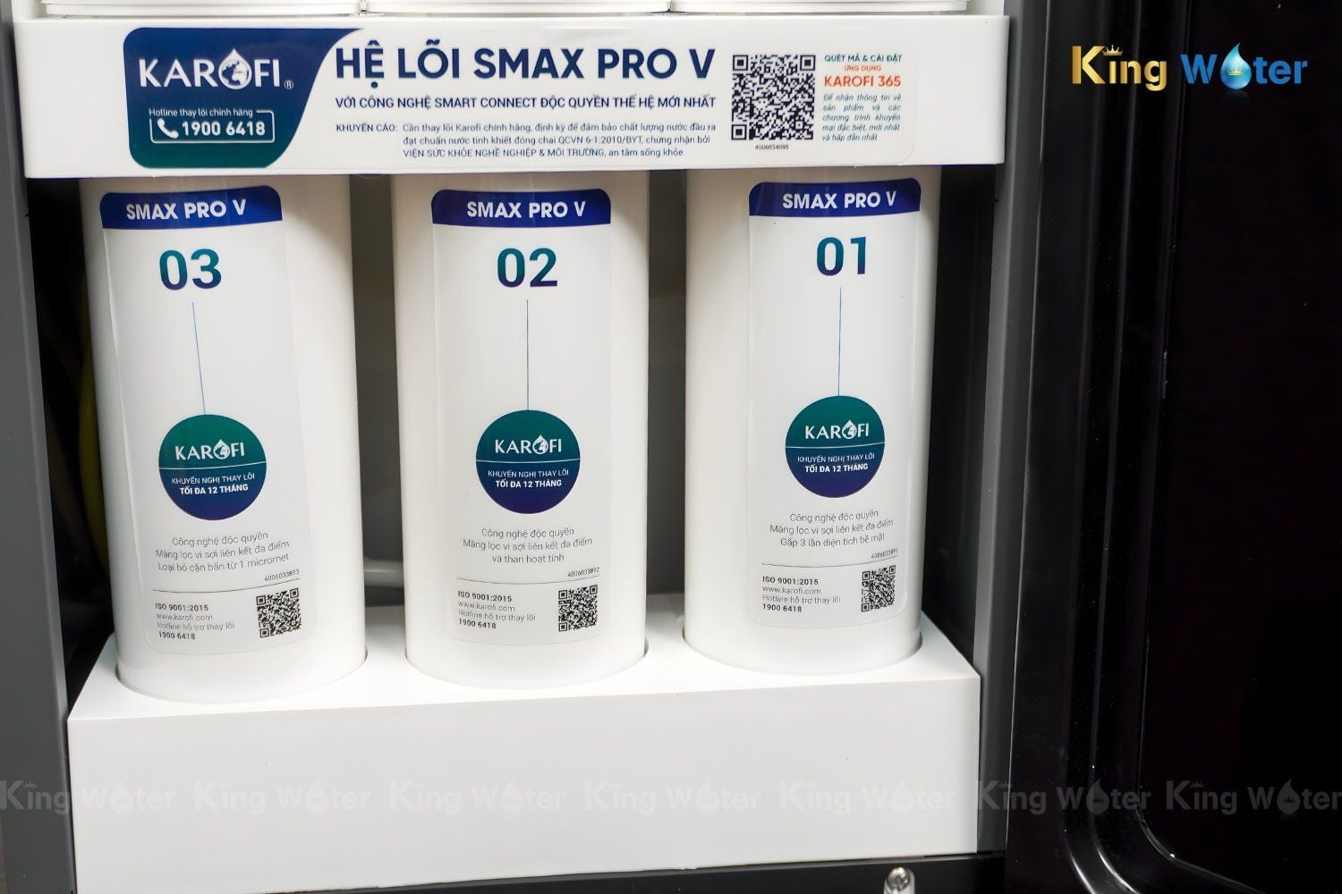 Hình thực tế hệ lõi lọc thô trang bị công nghệ Smax Pro V