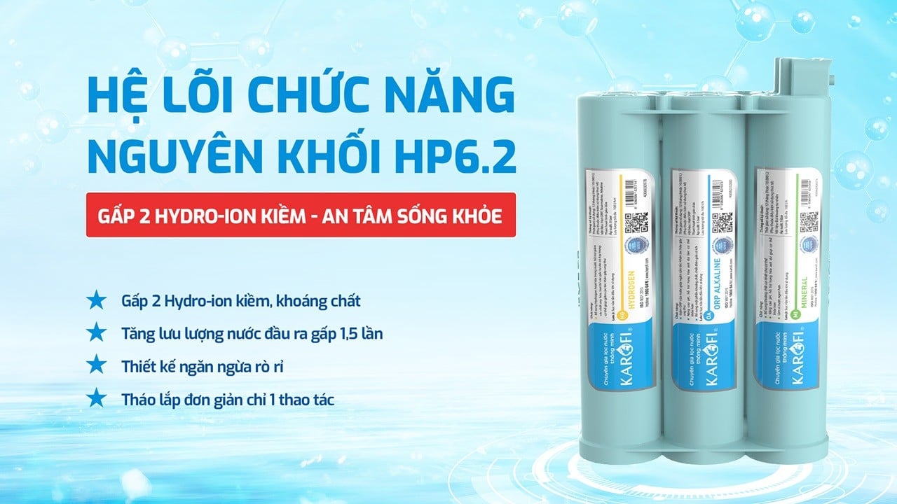 Máy Karofi KAD-M85 trang bị hệ lõi chức năng nguyên khối HP6.2 an toàn sức khỏe