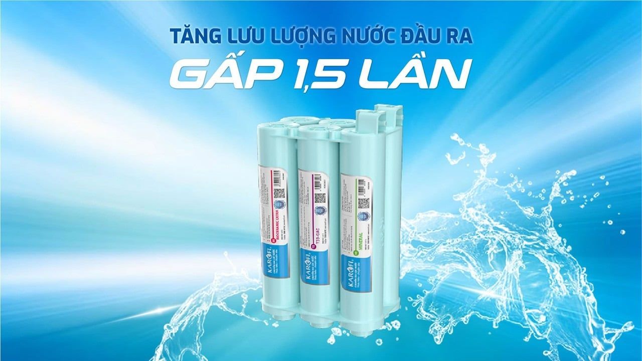 Thiết kế tối ưu – gấp 1,5 lần lưu lượng nước đầu vào