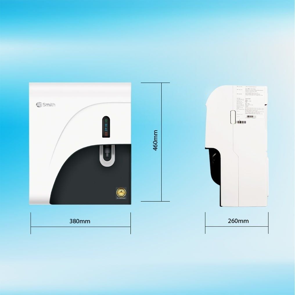 Máy lọc nước AO Smith C2 có kích thước nhỏ gọn, phù hợp với mọi gia đình