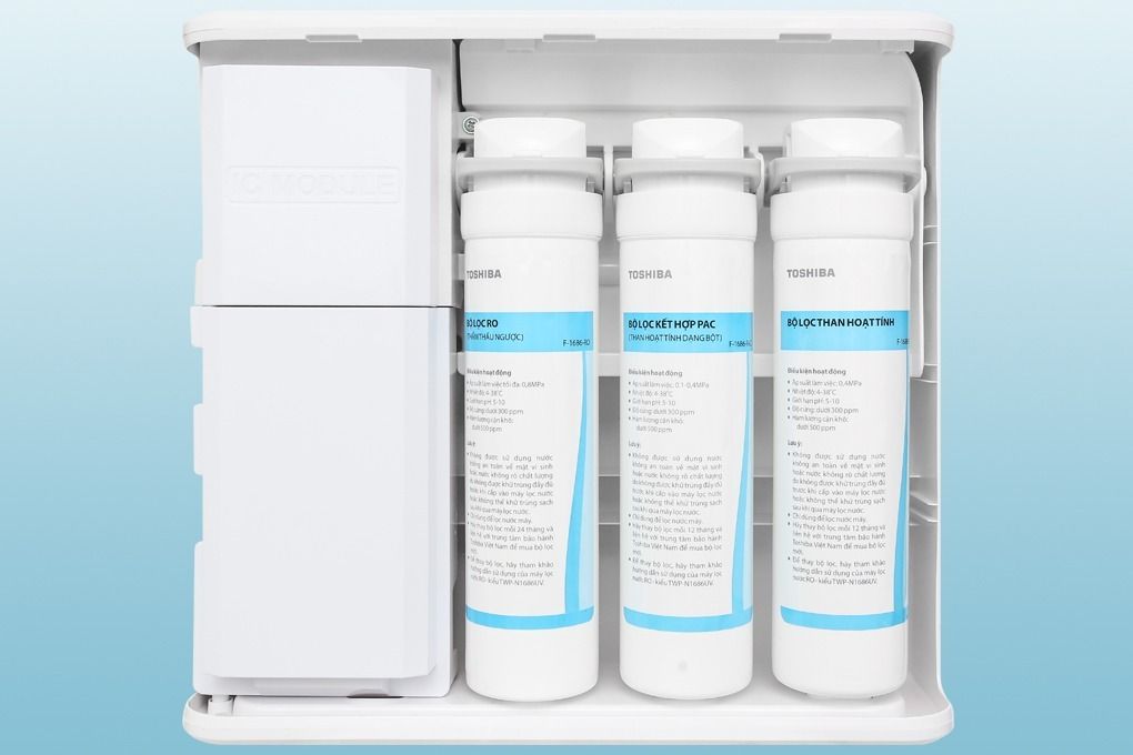 Máy lọc nước Toshiba TWP-N1686UV(W) trang bị 3 lõi lọc hiện đại