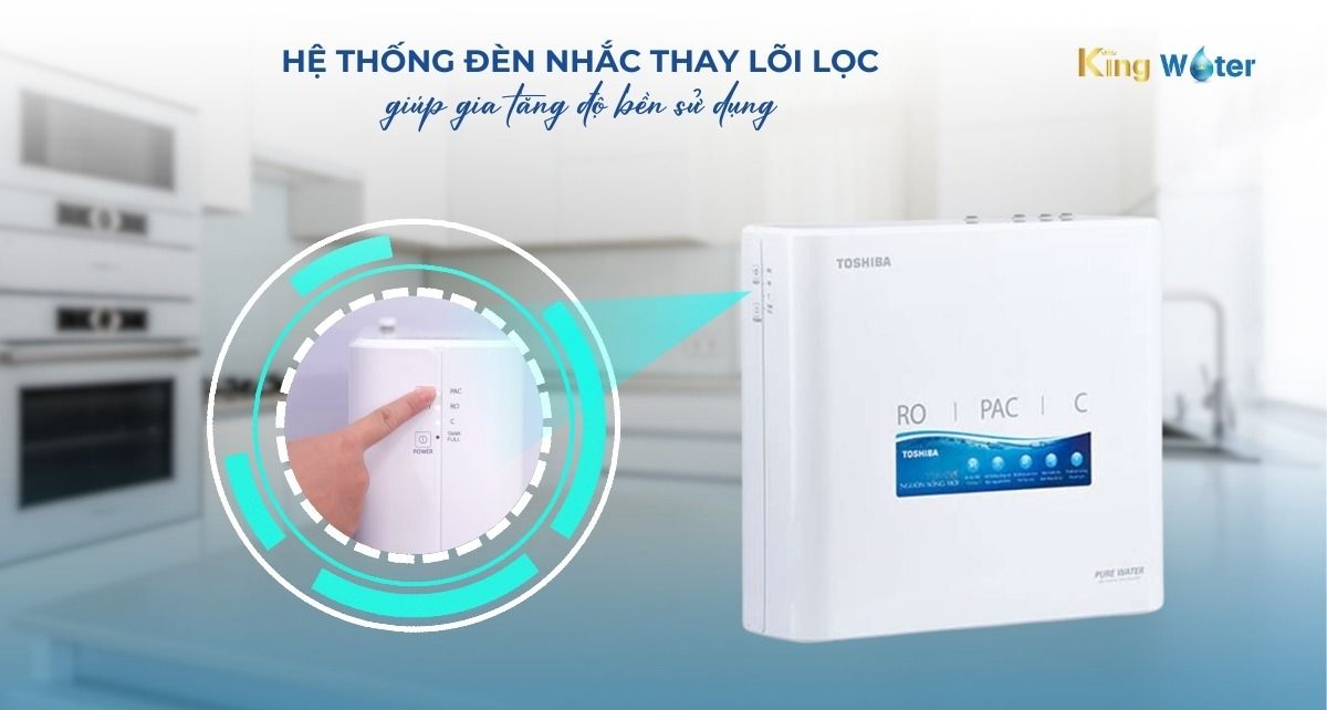 Đèn nhắc thay lõi lọc giúp máy hoạt động luôn bền