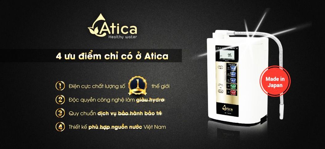 Ưu điểm máy lọc nước ion kiềm giàu hydro Atica GOLD