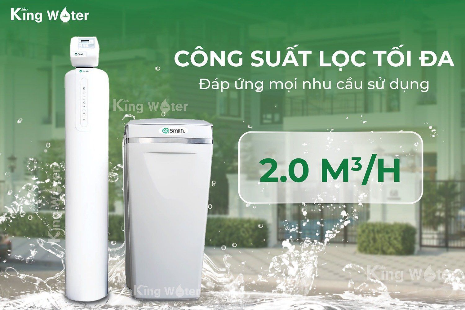 Máy lọc nước đầu nguồn Ao Smith i97 plus sở hữu công suất mạnh mẽ