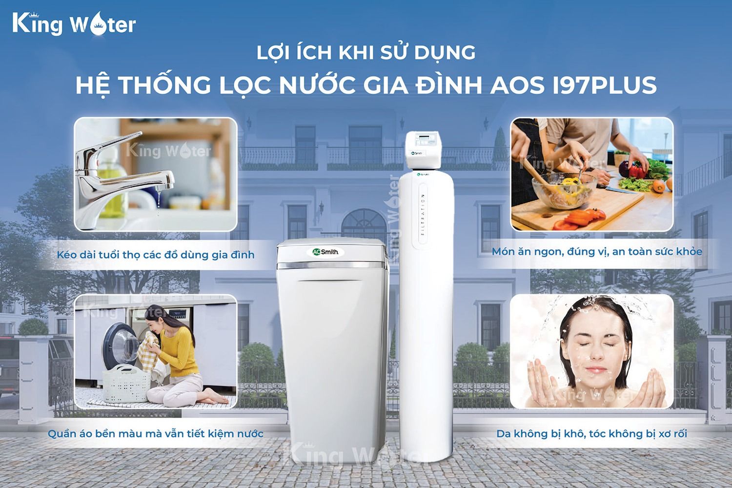 Có máy lọc tổng AoSmith i97 plus tuổi thọ các thiết bị gia đình được nâng cao