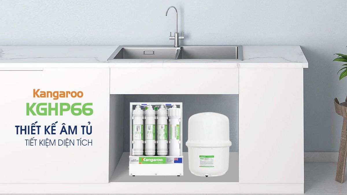 Kangaroo KGHP66 sở hữu thiết kế gọn nhẹ, tiết kiệm diện tích