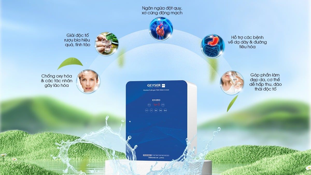 Nước iON kiềm – Bí quyết sống thọ của người Nhật