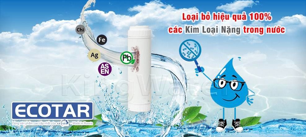 Geger Ecotar 3 loại sạch các kim loại nặng có trong nước